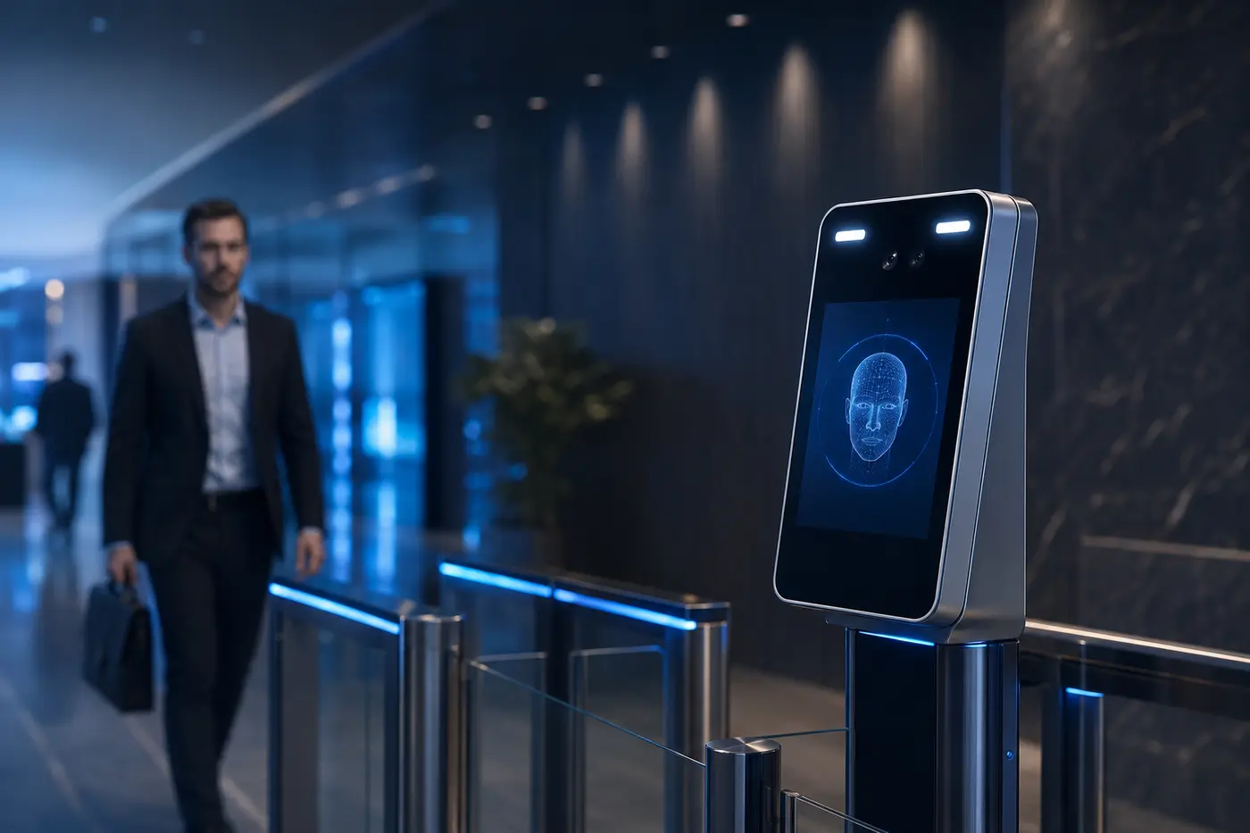 Terminal de reconocimiento facial y control de acceso empresarial